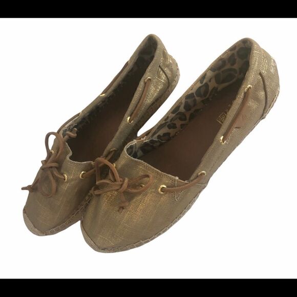 NWOT Women’s Gold Sperry Top Sider Espadrilles Size 10M - Picture 6 of 8